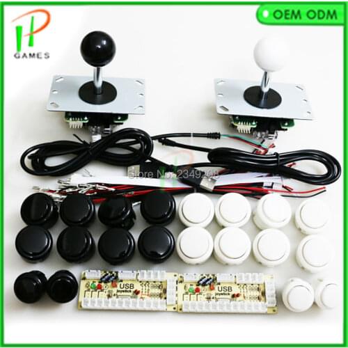 Arcade mame DIY kit for 2 players To USB to PC Zero Delay Encoder connect 4 way Joystick and Sanwa type Push Button