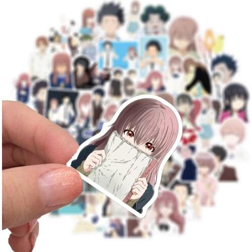 10/50pcs Cartton Anime A Silent Voice Stickers Shape Of Voice Sticker for Laptop Guitar Luggage Fridge Skateboard Classic Toy