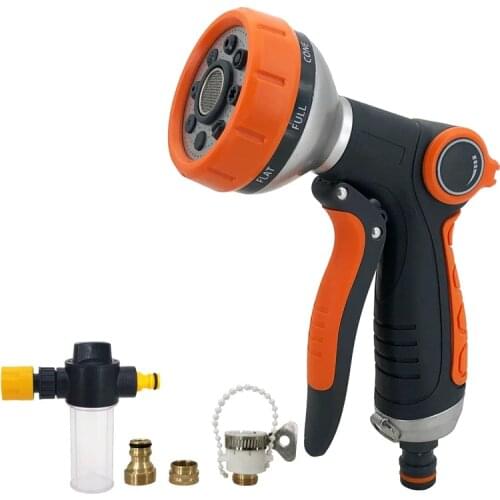 2021 New Garden Watering Hose Nozzle Variable Flow Control High Pressure Nozzle Car Wash Foam Nozzle Spray Gun Cleaning Tool