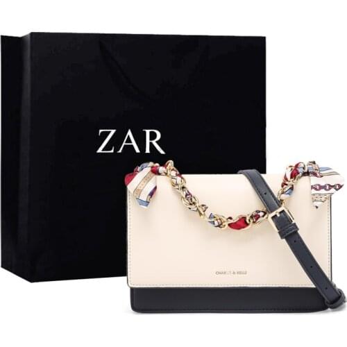 2021 spring and summer casual new trendy fashion womens bag color matching one-shoulder messenger one-shoulder scarf chain bag