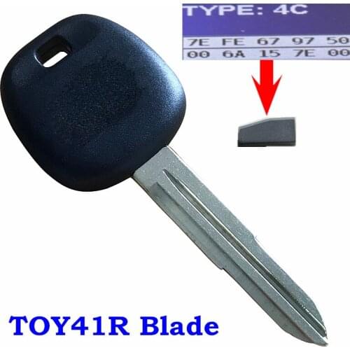New Transponder Ignition Chip Car Key Fits For Toyota MR2 2001 - 2005 4C TRANSPONDER CHIP KEY