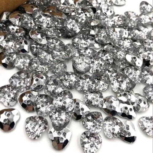 50/100 pcs Heart acrylic buttons shirt buttons 2 holes heart shape garment sewing accessories notions DIY crafts PT203