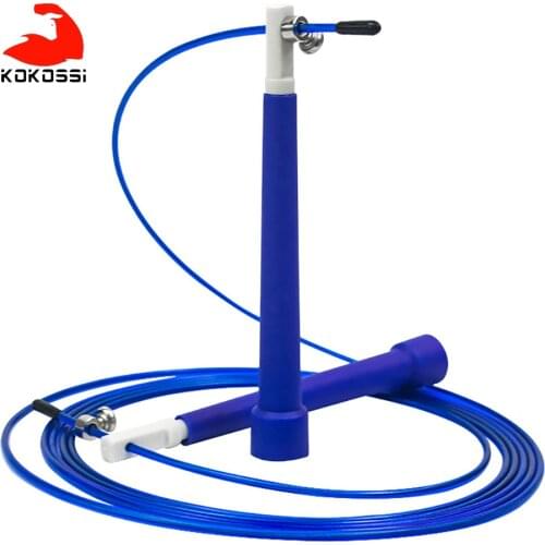 KoKossi Adjustable Skipping Rope Wear-resistant Steel Wire Non-slip Handle Jumping Rope Home Gym Dual-use Portable Fitness Equip