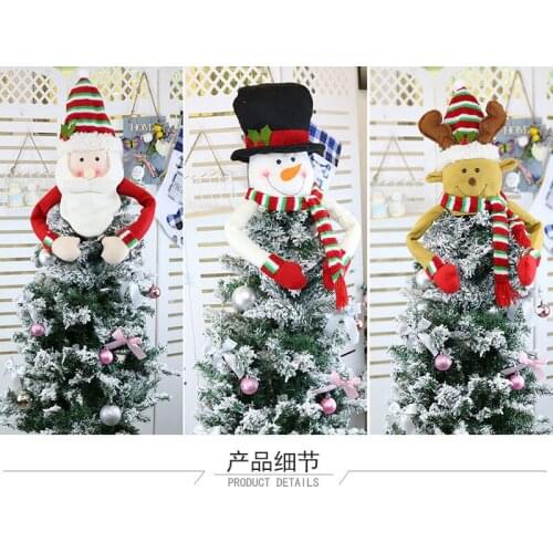 Christmas Ornaments 2019 Xmas Tree Topper Cute Top Hat Winter Party Tree Decoration Ornament christmas decorations for home L927