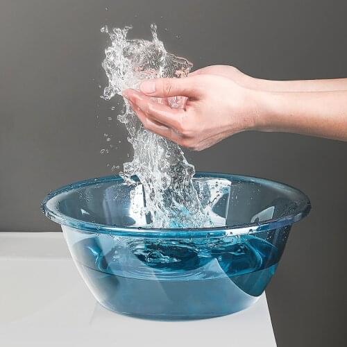 Washstand Transparent Thickened Washbasin Household Large Plastic Wash Basin Dormitory Student Washbasin Baby Foot Wash Basin