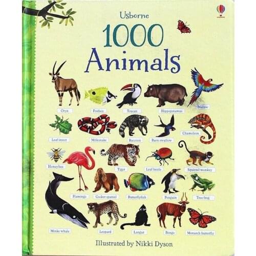 Usborne 1000 Animals/under The Sea English food Words Learning Board Picture Book for Children Gifts Books Early Education Books