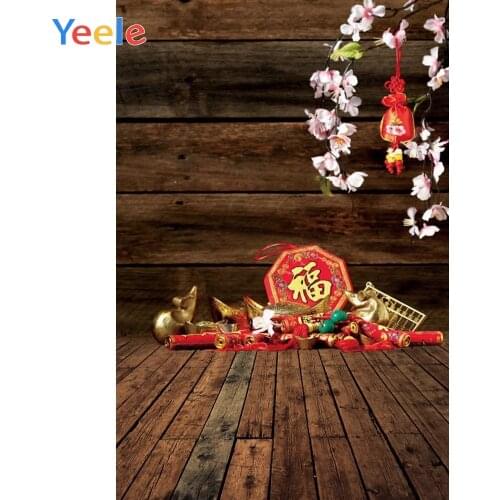 Chinese New Year Wood Board Firecracker Background Baby Portrait Vinyl Photography Backdrop For Photo Studio Photophone Shoot