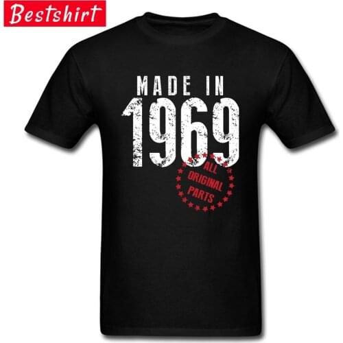 Vintage Creative Fathers Tshirt Made In 1969 All Original Parts Pure Cotton Breathable Casual T Shirt Prevalent Tops & Tees Men