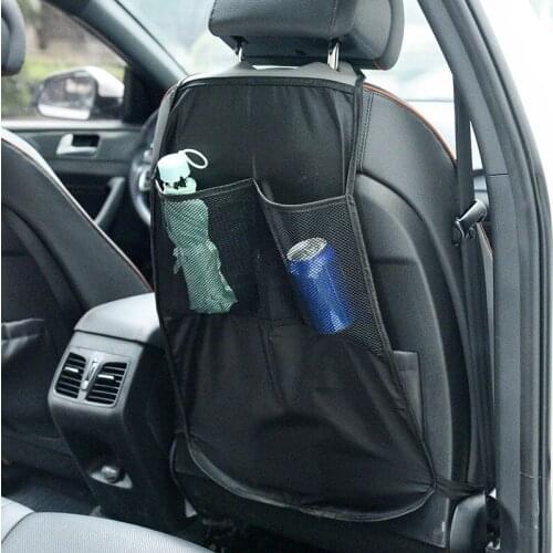 Waterproof Auto Seat Back Storage Bag Anti Kick Mat for Kids Baby Auto Seat Back Protection Covers Scuff Dirty Organizer
