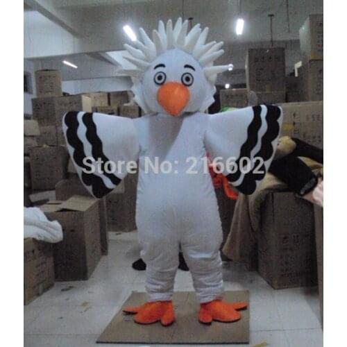 High quality White Big Bird Eagle Mascot Costume Adult Size Fancy Dress Party Outfit Free Shipping