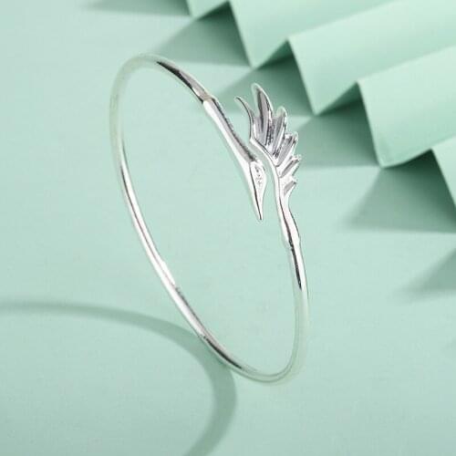 VENTFILLE 925 Sterling Silver New Korean Style Personality Ladies Fashion Temperament Creative Angel Wings Bracelet