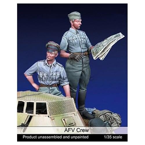 1/35 Uncolor AFV Crew just have 2 FIGURES toy Resin Model Miniature resin figure Unassembly Unpainted