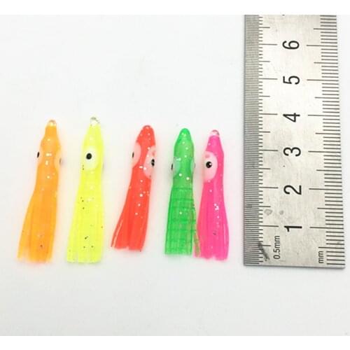 100Pcs*3-3.5cm Fishing Artifical Lures octopus skirt squid lure octopus Rig soft bait squid lures