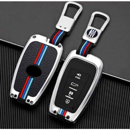 1x Zinc Alloy Car Key Case For Toyota Camry RAV4 Highlander Avalon C-HR Prius Corolla GT86 2 3 4 Buttons Smart Key Protection