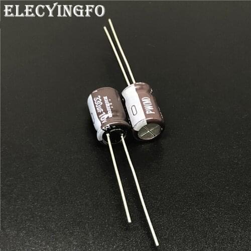 200pcs 330uF 10V NICHICON PW Series 8x11.5mm Original Low Impedance 10V 330uF Aluminum Electrolytic capacitor