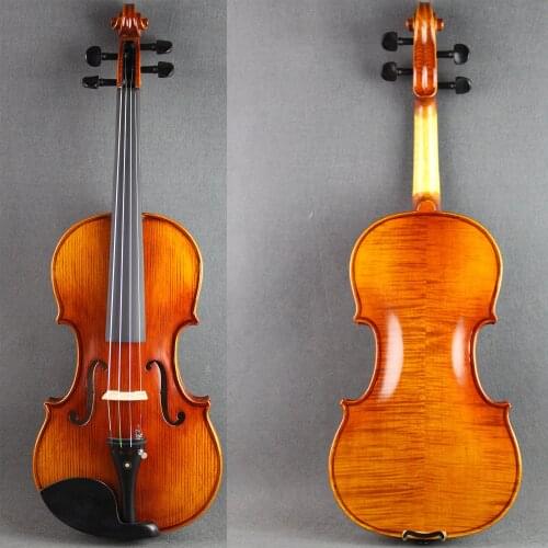 4/4 Violin, Tiger Flamed Back 4/4 바이올린 كمان4/4 скрипка Excellent Flame Free Case And Bow