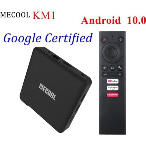 5pcs Mecool KM1 Deluxe Android 10.0 TV Box Amlogic S905X3 4GB 64GB Dual Wifi BT 4K Google Certified Youtube Smart Media Player