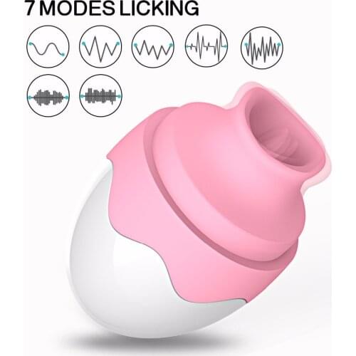 7 Speeds USB Charge Nipple Sucking Oral Licking Tongue Vagina Blowjob Egg Clitoral Pussy Masturbator Sex Toys for Woman TD0163
