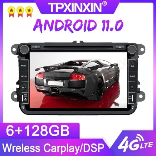 Android 11.0 6+128G For Volkswagen Golf Polo GPS Car Multimedia Player Headunit Audio Radio Navigtion Tape Recorder