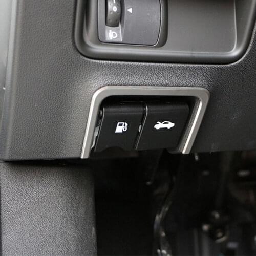 Carmilla Stainless Steel Car Fuel Tank Switch Trim Hood Switch Cover Sticker for Renault Koleos Samsung QM6 2016 2017 2018 Car