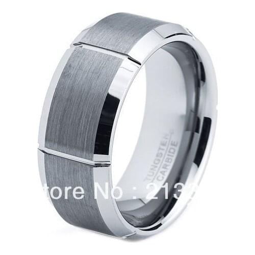 FREE SHIPPING!USA WHOLESALES CHEAP PRICE BRAZIL RUSSIA CANADA UK HOT SELLING 8MM SILVER MATTE FACET BRIDALTUNGSTEN WEDDING RING
