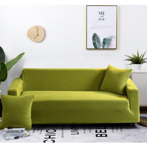 Polar Fleece Fabric Sofa Cover Elastic Solid Color Sofa Covers for Living Room Sectional Couch Cover Sofa Slipovers copridivano