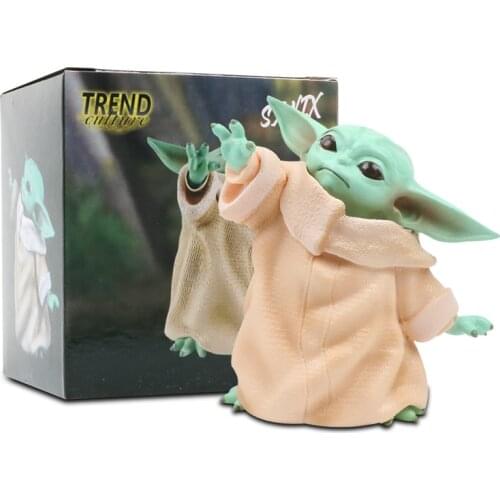 8cm Star Wars mandalorian Yoda Baby Collection Action Figure Toy PVC Car decoration Toys Doll for Childrens Day Christmas Gift