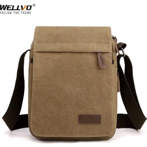 Men Canvas Shoulder Bags Casual Tote Travel Mens Crossbody Bag Luxury Messenger Bags High Quality Vintage Handbag Male X215C