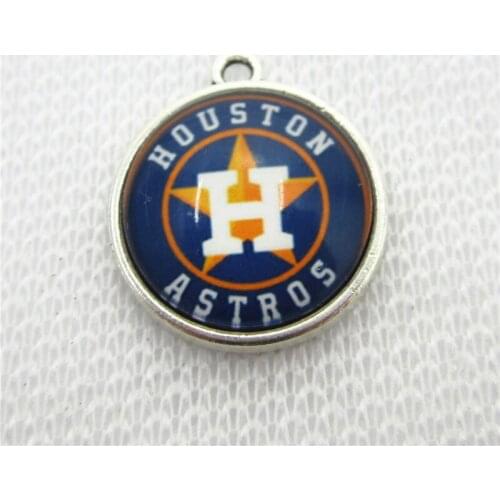 Hot selling 20pcs/lot American Baseball sport Astros Charms Sport Dangle Charms DIY bracelet necklace jewelry charms