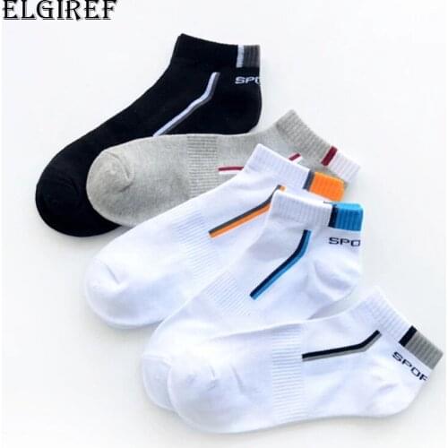 5 Pairs/lot Men Socks Mesh Breathable Short Casual Socks Summer Cotton Sports Socks Absorb Sweat Ankle Socks Set Meias
