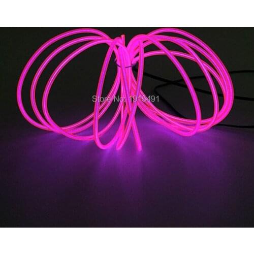 New type 3.2mm 5Meter 10 Colors Optional Flexible EL wire Holiday Lighting neon +DC-5V USB Drives,For Car Interior Decoration
