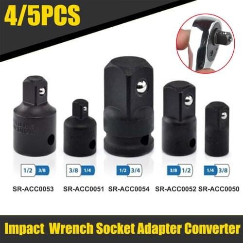 4/5 pieces 1/4 3/8 1/2 3/4 impact wrench socket adapter reducer air impact craftsman socket wrench adapter hand tool set