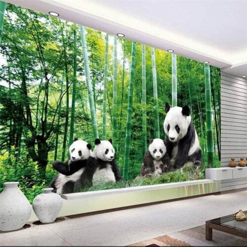 Beibehang Custom wallpaper national forest national treasure level giant panda HD backdrop home decoration