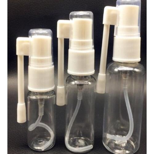 50pcs /Lot 10ml 20ml 30ml Empty Plastic Nasal Spray Bottles Pump Sprayer Mist Nose Spray Refillable Bottle