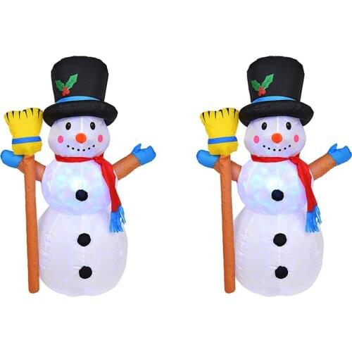 120cm Christmas Inflatable Snowman Doll LED Night Light Figure Garden Toys Party Christmas Decorations Navidd New Year 2021