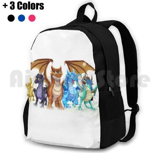 Of Fire Main Five Outdoor Hiking Backpack Riding Climbing Sports Bag Fire Dragon Cartoon Kids Cute Colors