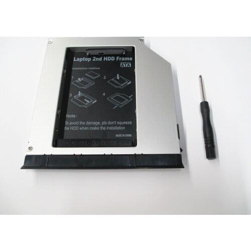 With Ejector SATA 2nd HDD Hard Drive Caddy For Dell Latitude E Series E6420 E6520 E6320 E6430 E6530 9.5mm Optical Module Bay