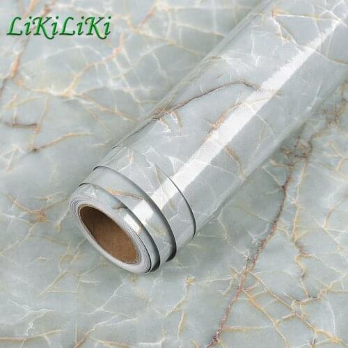 Fashion Self Adhesive Marble Wallpaper Peel And Stick Waterproof Bathroom Kitchen Cabinets Removable Stickers Home Decoration