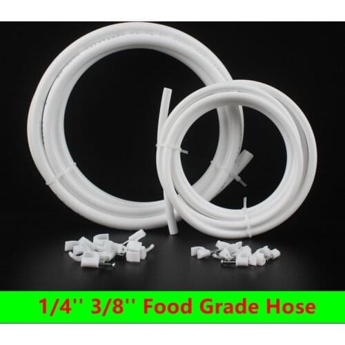 1M/3M Food Grade Water Purifier Hose 1/4'' 3/8'' PE Pipe Water Dispenser Tube Reverse Osmosis Water Pipe Free 10Pcs Pipe Clamp