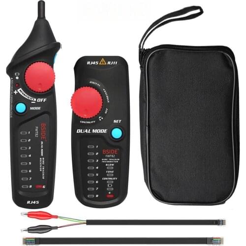 FWT82 FWT81 Network Cable Tracker Tester RJ45 RJ11 Telephone Wire Toner Ethernet LAN Tracer Analyzer Detector Line Finder