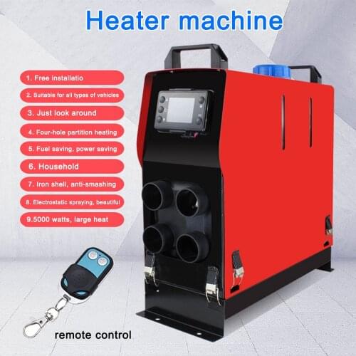 12V 5000W Air Diesel Heater All-in-One Machine Car Truck Bus Boat Parking Fuel Air Heater Single Hole LCD Parking Diesel Warmer
