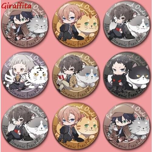 1pcs Anime Bungo Stray Dogs Cosplay Badge Atsushi Brooch Pin Dazai Osamu Collection Badge For Backpack Clothes
