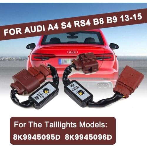 2Pcs Dynamic Turn Signal Indicator LED Taillight Add-on Module Cable Wire Harness For Audi A4 S4 RS4 B8 B9 2013 2014 2015