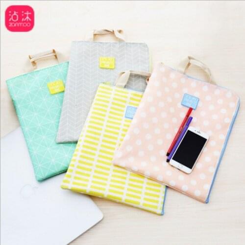 35cm Hard Fabric Portable Multilayer A4 Document File Folder Bag Waterproof Briefcase Book Laptop Bag Office School Stationery