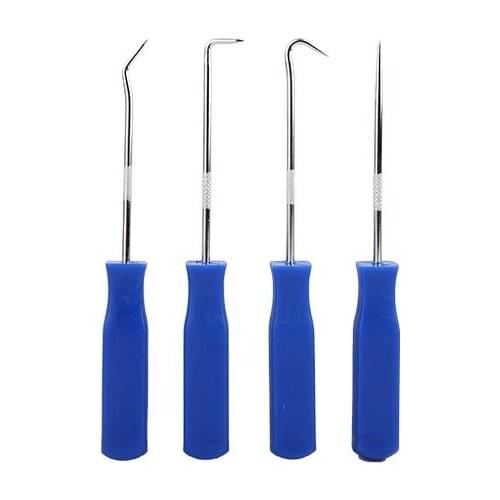 4Pcs/Set Oil Seal Hook Tires Pebble Pull Hook Set for Auto Repair Special-shaped Screwdriver Auto Repair Tool Seal Disassembly