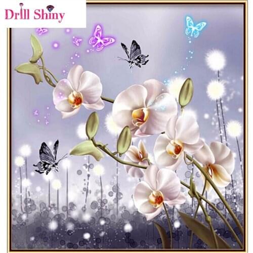 Flowers and Butterfly Full Drill Mosaic Rhinestone 5D DIY Diamond painting cross stitch kits handmade embroider Crafts for child