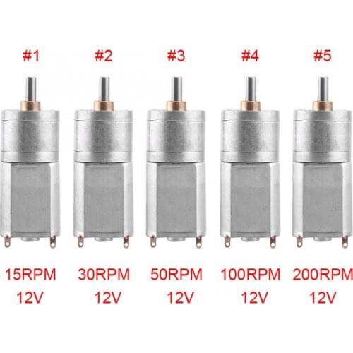 DC Gear Box Motor High Torsion All Metal Reduction Gearbox 20mm Outer Diameter 15-300RPM Electric Motor