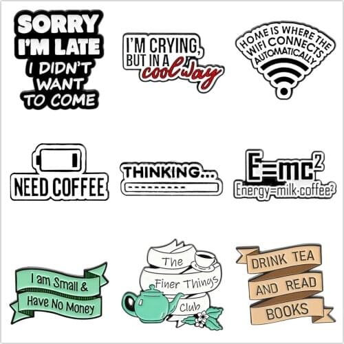 English Alphabet Enamel Pins Cute Words Badges For Clothes Jewelry Collar Brooches Gifts Accessories For Kids Friends Bags