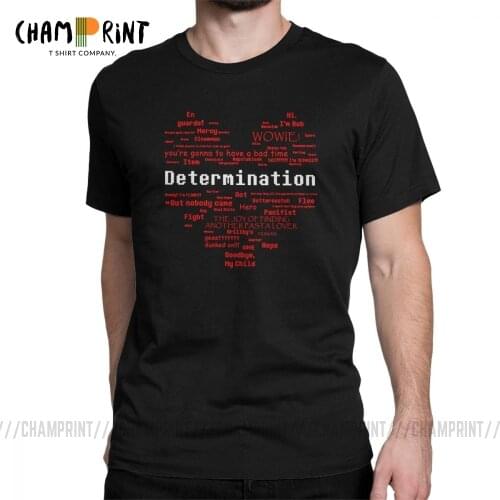 Undertale Mens T Shirt Word Heart Cool Cotton Short Sleeve Tees O Neck T-Shirt Summer Clothes