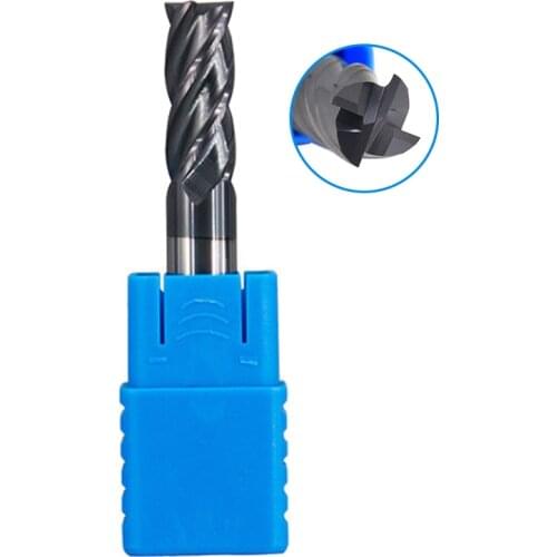 HRC50 4 Flute Face Mill 1mm-12mm 2mm 2.5mm 3mm 4mm 5mm 6mm Alloy Carbide Cutting Tool End Mill Tungsten Steel Milling Cutter
